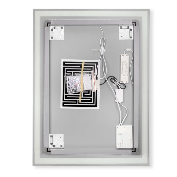 Badezimmerspiegel Heracles dekorative frontale LED-Beleuchtung, AC 230V 50Hz, 34W, Kunststoff Glas