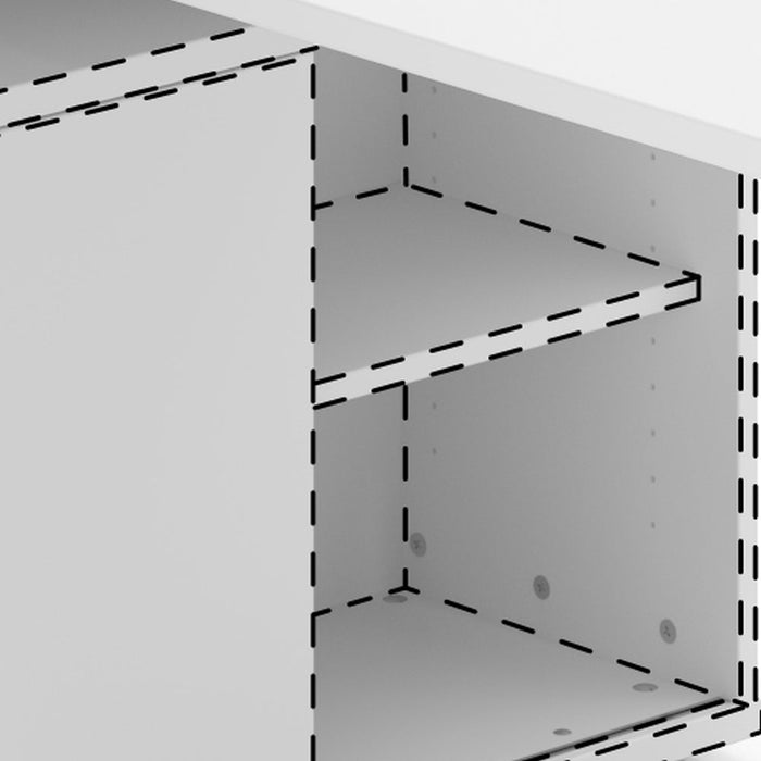 Hammerbacher | Anbauschreibtisch T-Fuß 180x80cm Weiß / Weiß