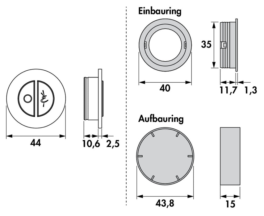 Naber | Branco Funkfernbedienung | Fernbedienung | silber