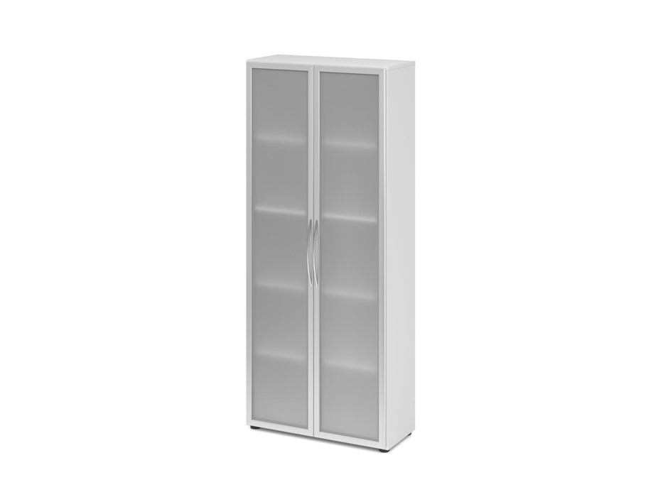 Hammerbacher | Glastürenschrank 5OH 34, 6cm tief BM Weiß