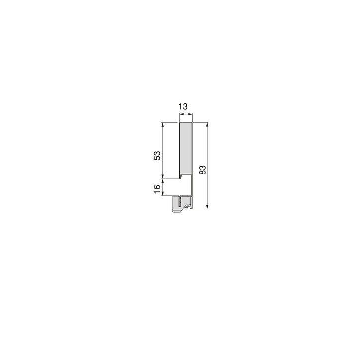 Aussenschublade Vertex 40Kg H 83mm, T 450mm, Stahl, Weiß lackiert