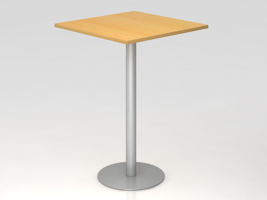 Hammerbacher | Stehtisch 80x80cm Buche / Silber