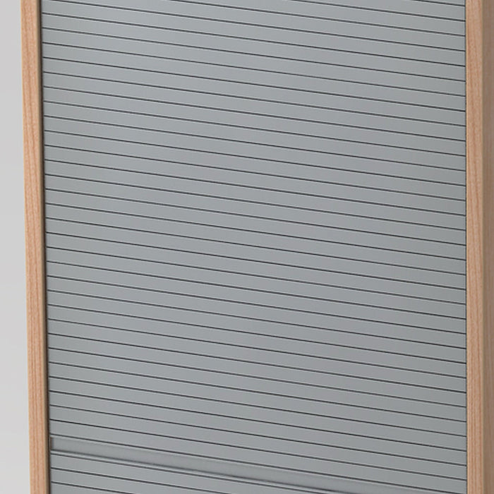 Hammerbacher | Rollladenschrank vert.50cm, 5OH SG Nussbaum / Silber