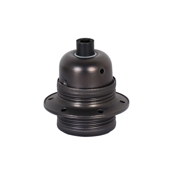 Lampenfassung | SOCKET  Metal COMBI E27 Gun-Black