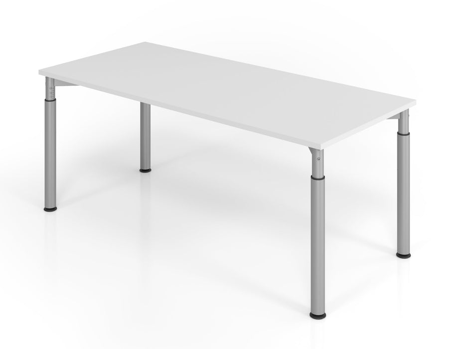 Hammerbacher | Schreibtisch 4Fuß-rd.180x80cm Grau / Silber