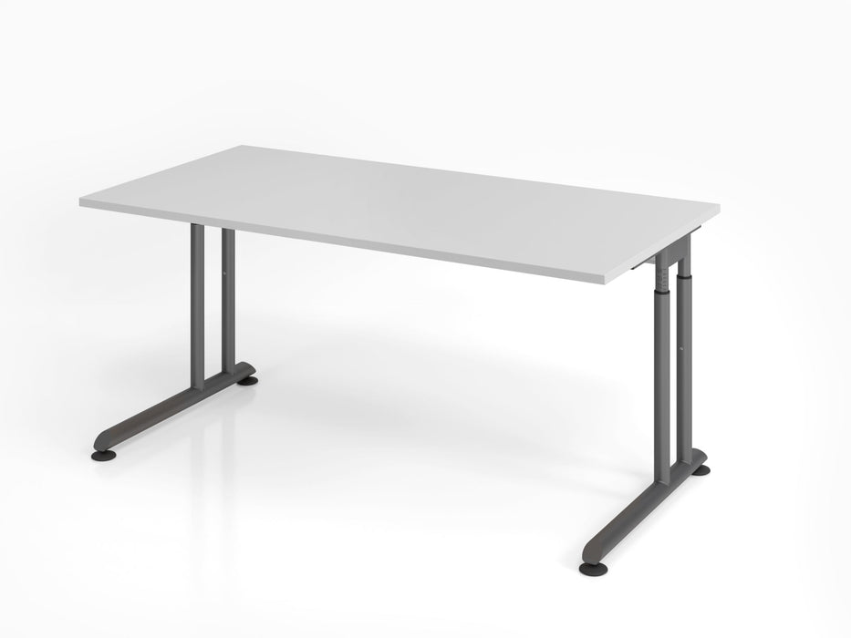 Hammerbacher | Schreibtisch C-Fuß 160x80cm Grau / Graphit