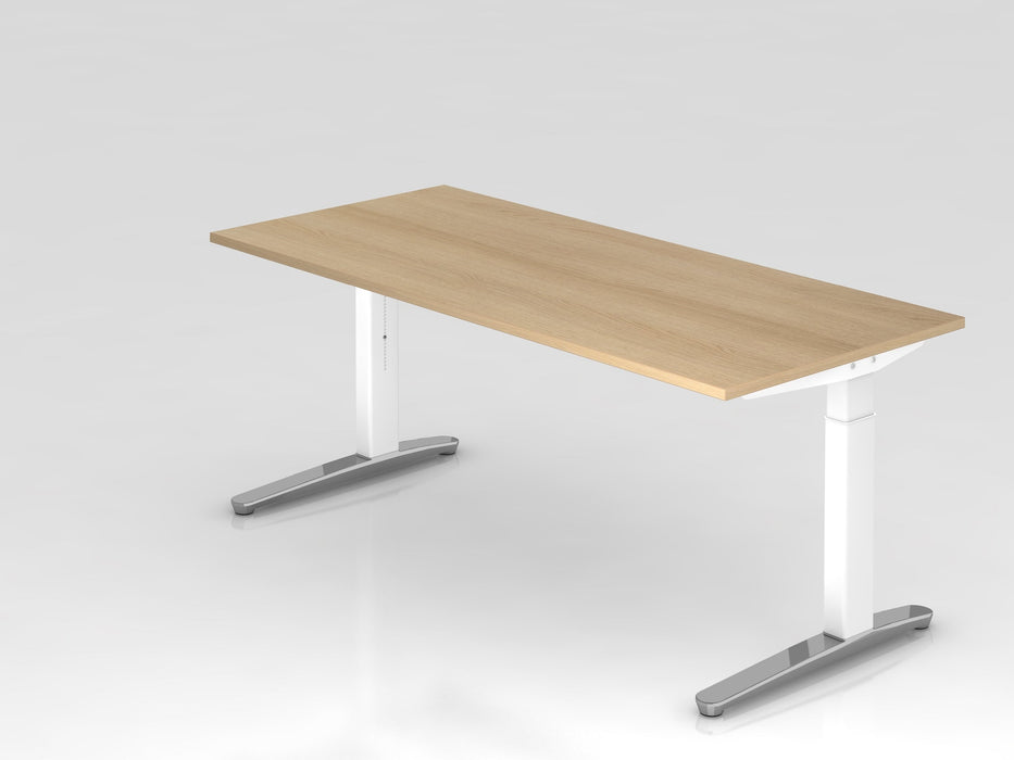 Hammerbacher | Schreibtisch C-Fuß 180x80cm Eiche / Weiß