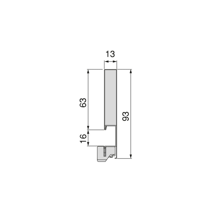 Aussenschublade Vertex 60Kg Schublade H 93mm, T 500mm, Stahl, Anthrazitgrau