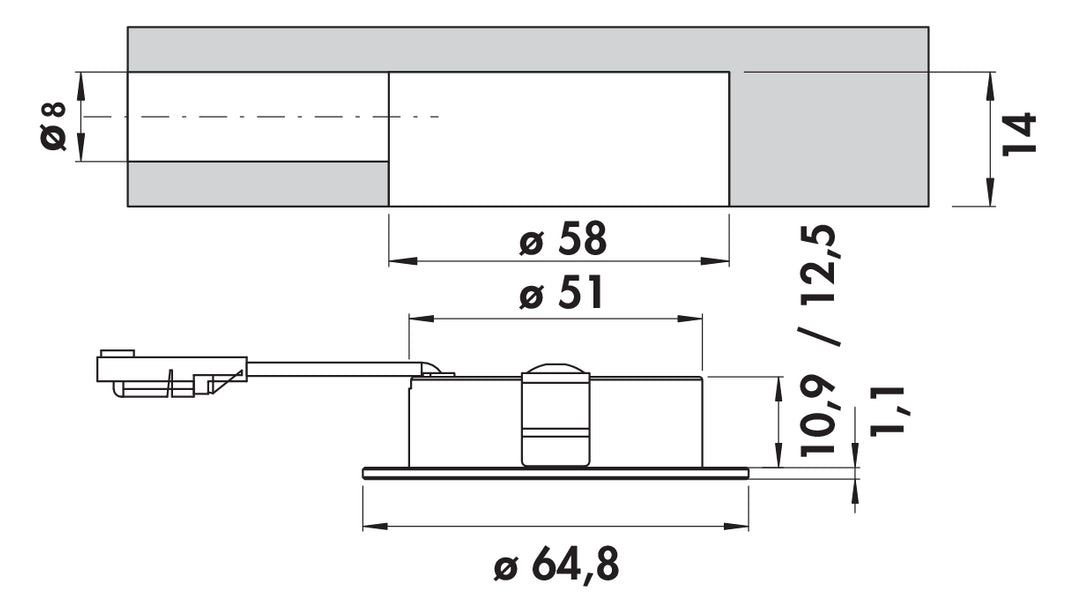 Naber | Anelli Farbwechsel LED | Einbauleuchte | edelstahlfarbig