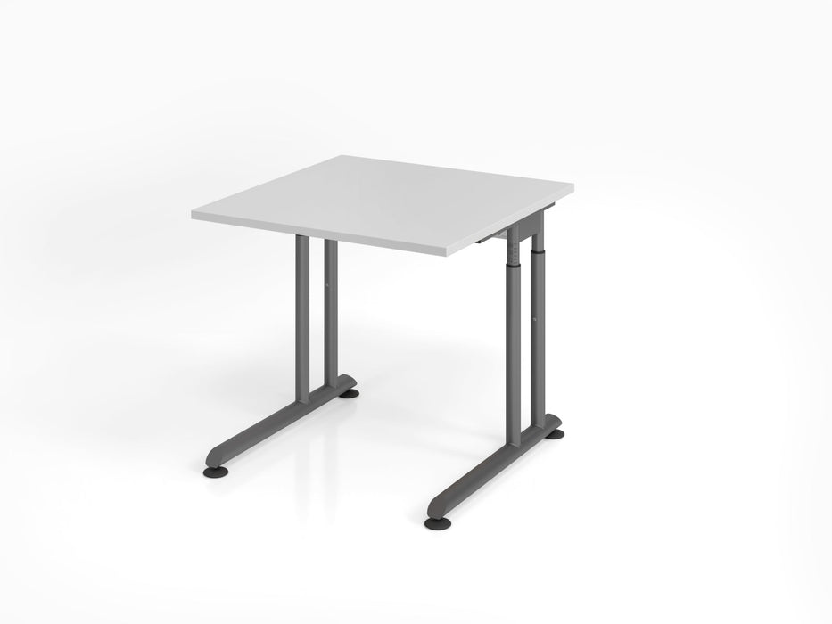 Hammerbacher | Schreibtisch C-Fuß 80x80cm Grau / Graphit