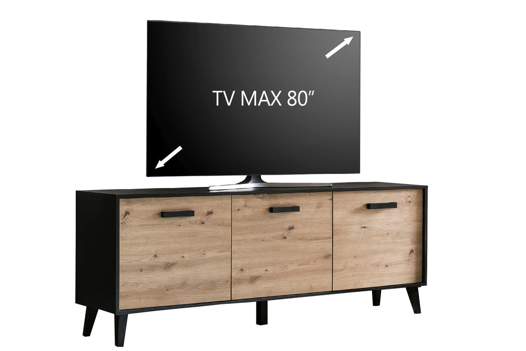 Hometrend | ARTONA 002 TV Lowboard | Dekor Artisan Eiche / Schwarz