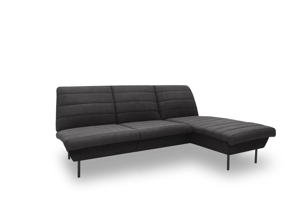 LOOKS IX Ecksofa Longchair | Sofa L-Form | Couch Polsterecke | ohne Armlehnen | Longchair rechts | attraktive Steppung | 214x168  cm