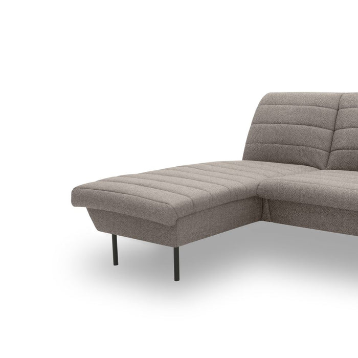 LOOKS IX Ecksofa Longchair | Sofa L-Form | Couch Polsterecke | ohne Armlehnen | Longchair links | attraktive Steppung | 168x214 cm