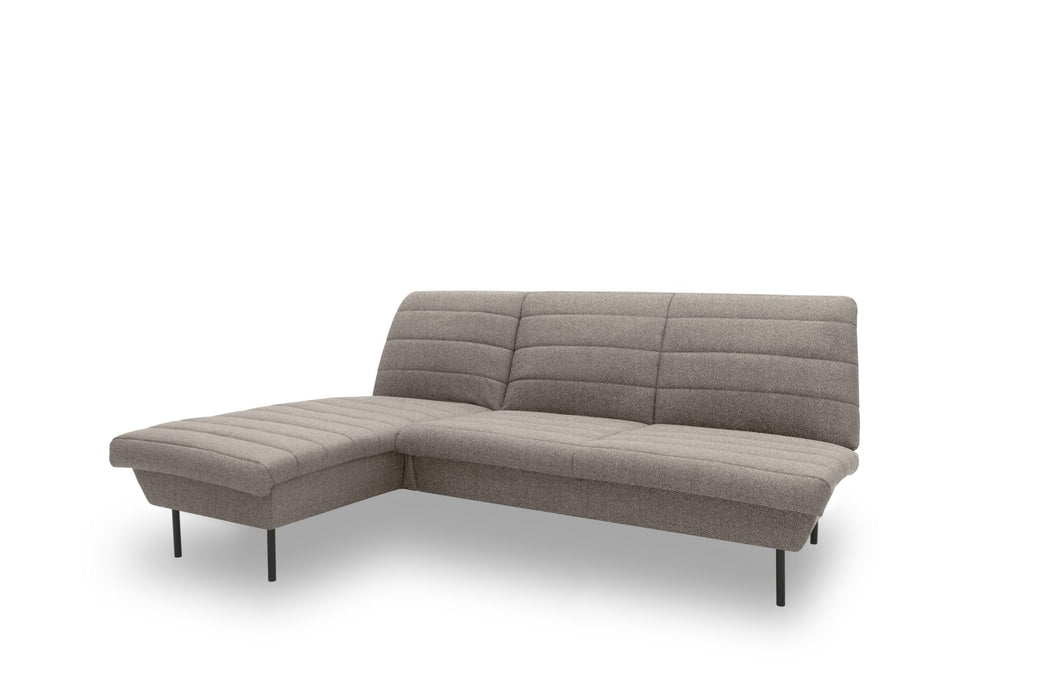 LOOKS IX Ecksofa Longchair | Sofa L-Form | Couch Polsterecke | ohne Armlehnen | Longchair links | attraktive Steppung | 168x214 cm