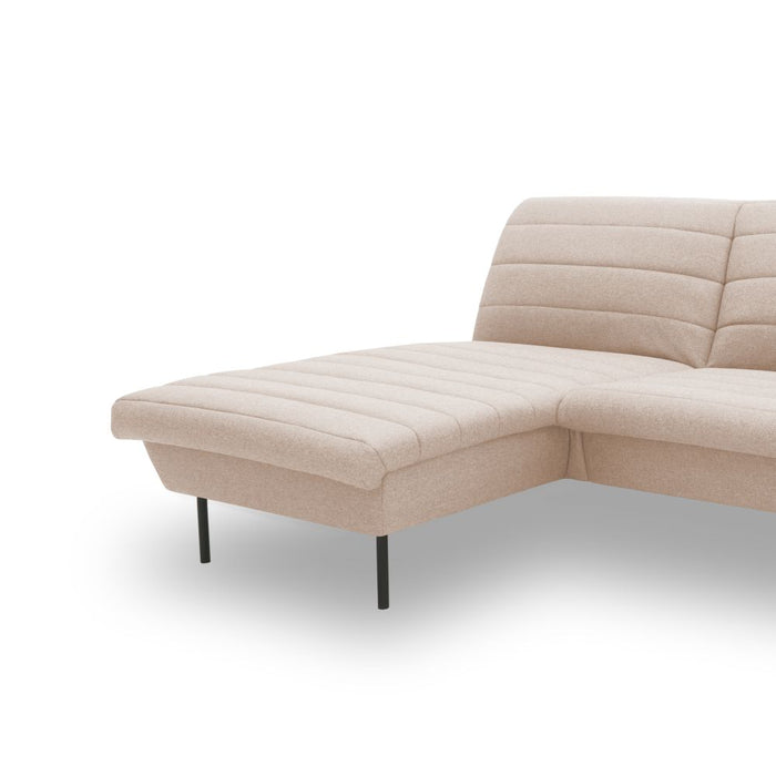 LOOKS IX Ecksofa Longchair | Sofa L-Form | Couch Polsterecke | ohne Armlehnen | Longchair links | attraktive Steppung | 168x274 cm