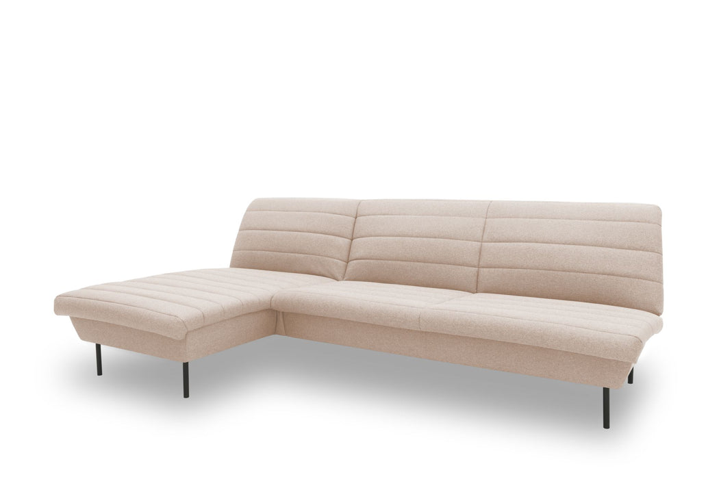 LOOKS IX Ecksofa Longchair | Sofa L-Form | Couch Polsterecke | ohne Armlehnen | Longchair links | attraktive Steppung | 168x274 cm