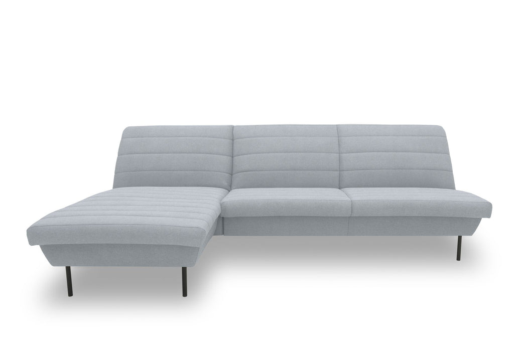 LOOKS IX Ecksofa Longchair | Sofa L-Form | Couch Polsterecke | ohne Armlehnen | Longchair links | attraktive Steppung | 168x274 cm