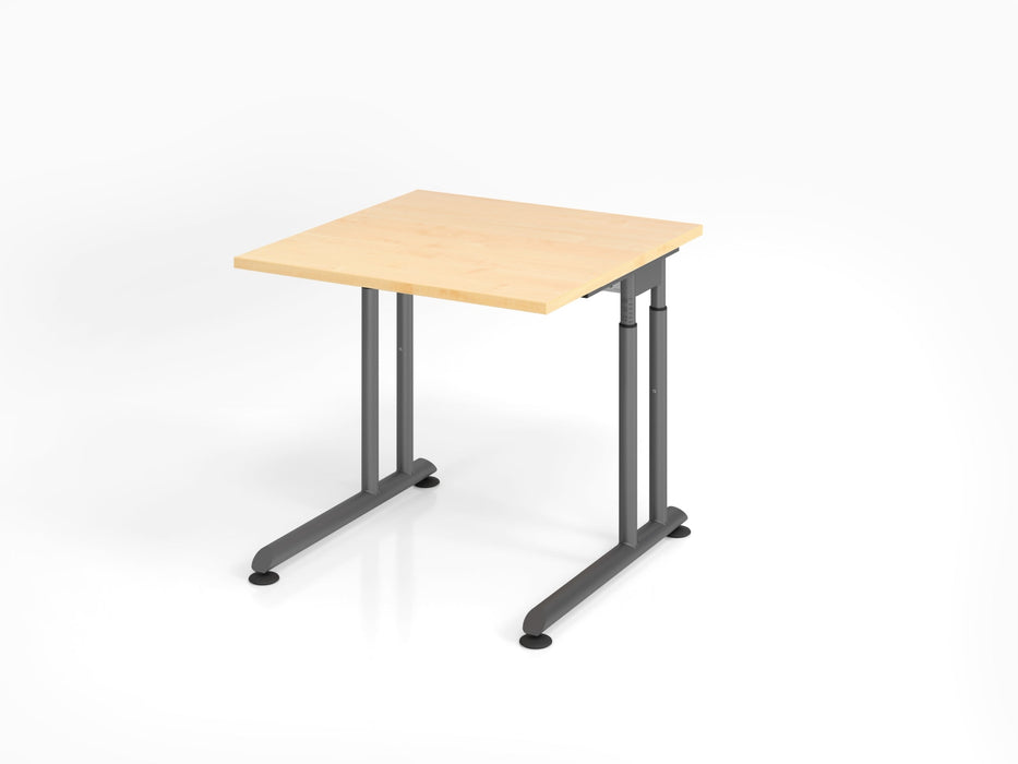 Hammerbacher | Schreibtisch C-Fuß 80x80cm Ahorn / Graphit