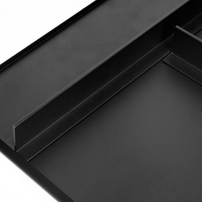 Set aus Tray set, 3 Organisationskörbe Soft-Close-Führungsrahmen Kleiderschränke, verstellbar, Modul 900mm, Schwarz strukturiert