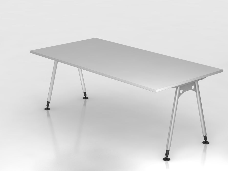 Hammerbacher | Schreibtisch A-Fuß 200x100cm Grau