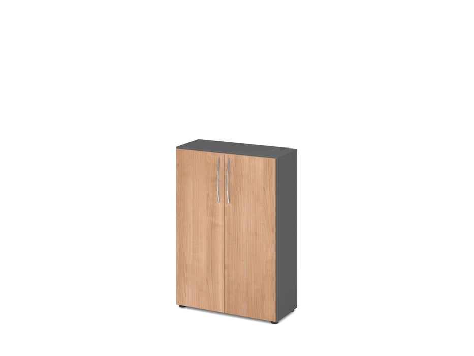 Hammerbacher | Schrank 3OH 34, 6cm tief BM Graphit / Nussbaum