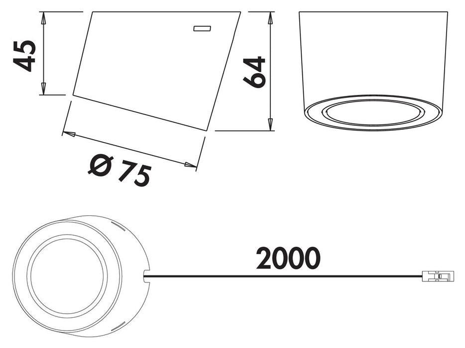 Naber | Unika 1 Farbwechsel LED | Unterboden-/Nischenleuchte | Einzelleuchte ohne Schalter | schwarz matt