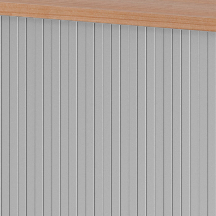 Hammerbacher | Rollladenschrank 2OH 120cm BS Nussba / Silber