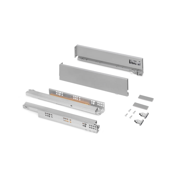 Aussenschublade Vertex 40Kg H 93mm, T 400mm, Stahl, Lackiert Grau