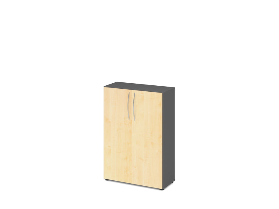 Hammerbacher | Schrank 3OH 34, 6cm tief BM Graphit / Ahorn