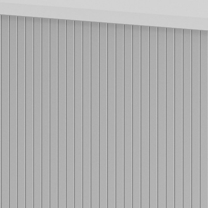 Hammerbacher | Rollladenschrank 2OH 120cm BS Grau / Silber