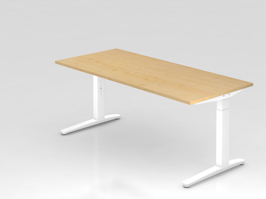 Hammerbacher | Schreibtisch C-Fuß 180x80cm Ahorn / Weiß