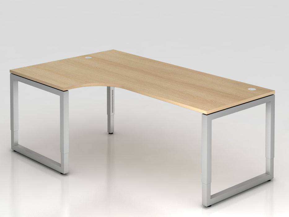 Hammerbacher | Winkeltisch O-Fuß eckig 200x120cm 90° Eiche