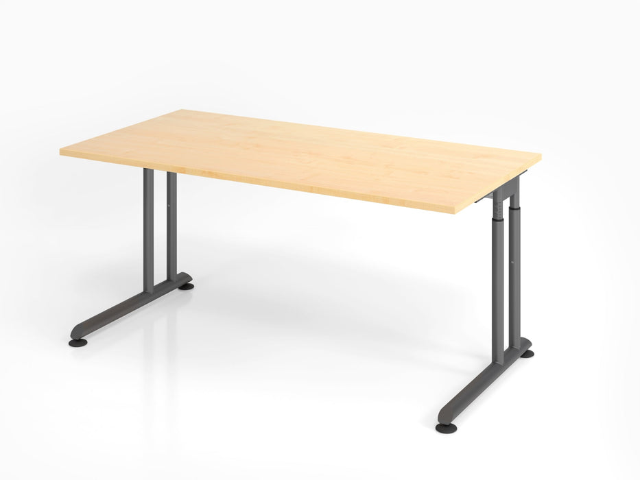 Hammerbacher | Schreibtisch C-Fuß 160x80cm Ahorn / Graphit