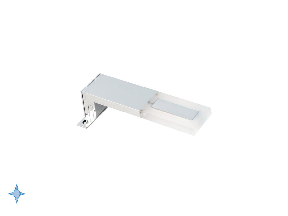 LED-Einbauleuchte Badmöbelspiegel Sagitarius 40 mm (AC 230V 50Hz), 5 W, Verchromt, Kunststoff Aluminium