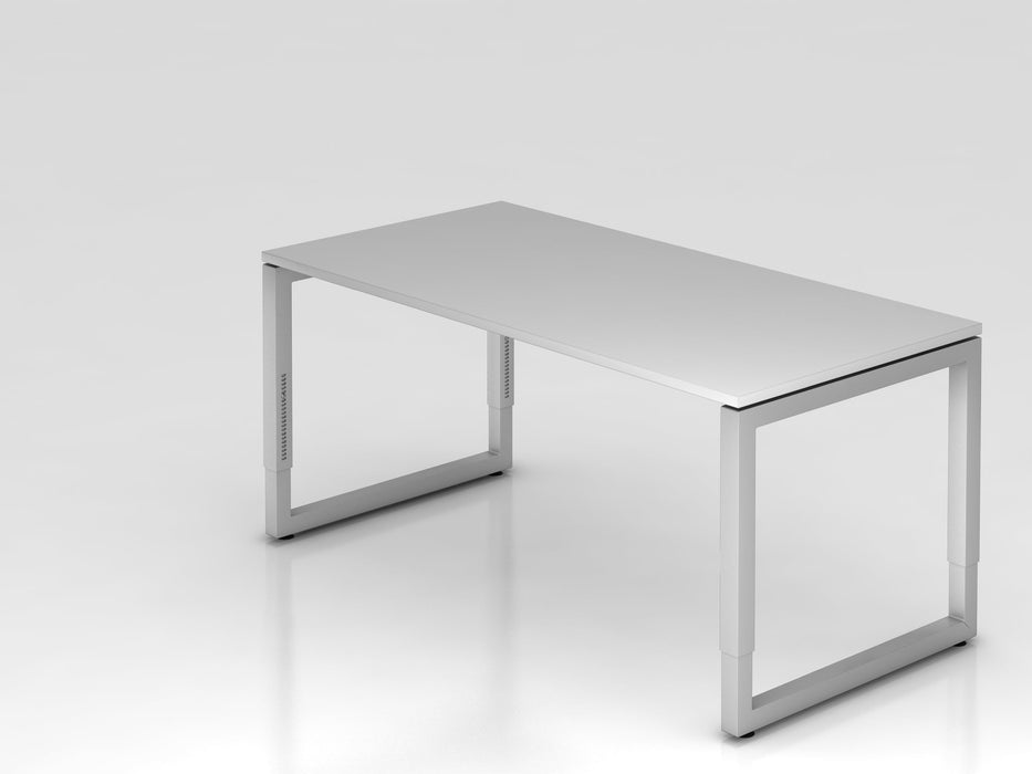 Hammerbacher | Schreibtisch O-Fuß eckig 160x80cm Grau