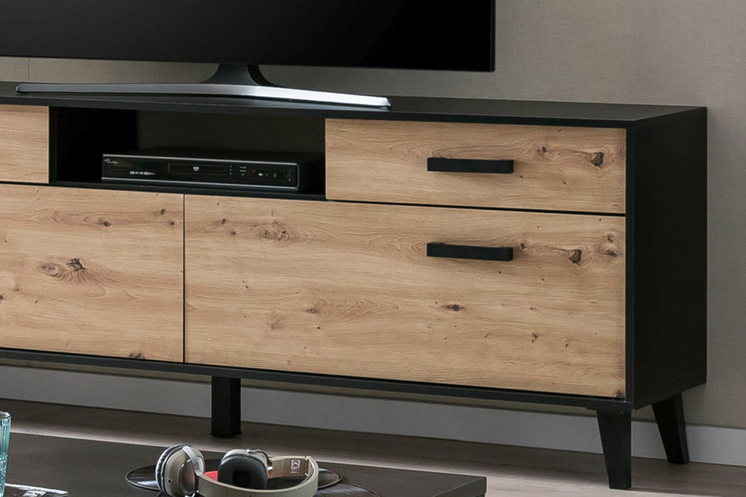 Hometrend | ARTONA 004 TV Lowboard | Dekor Artisan Eiche / Schwarz