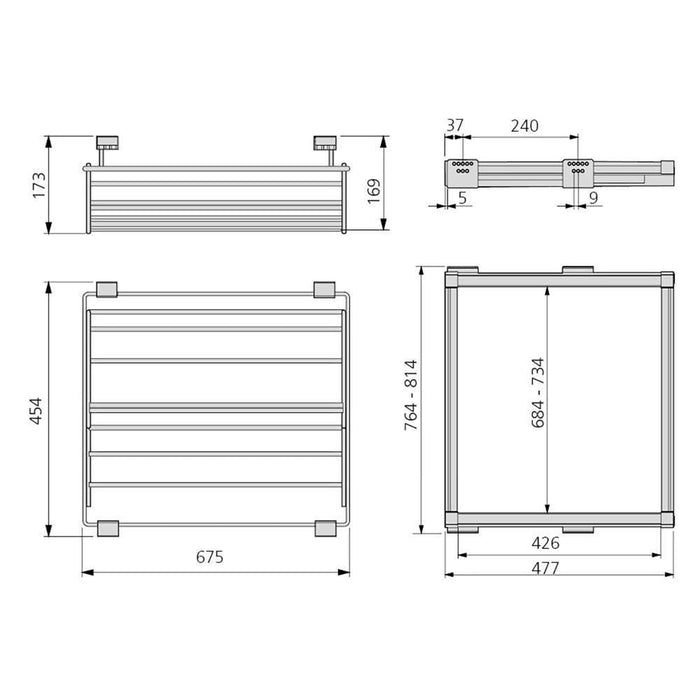 Set aus Metall-Schuh-Regal set Kufenrahmen Mokka Kleiderschränke, sanftes Schließen, verstellbar, 800mm Modul, Stahl Aluminium, Farbe mokka