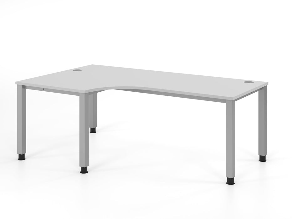 Hammerbacher | Winkeltisch 4Fuß eckig 200x120cm 90° Grau