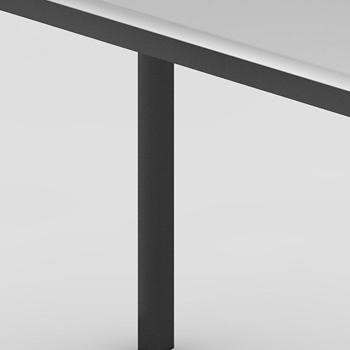 Hammerbacher | Trapeztisch 160x69cm Grau / Schwarz, trapezf.