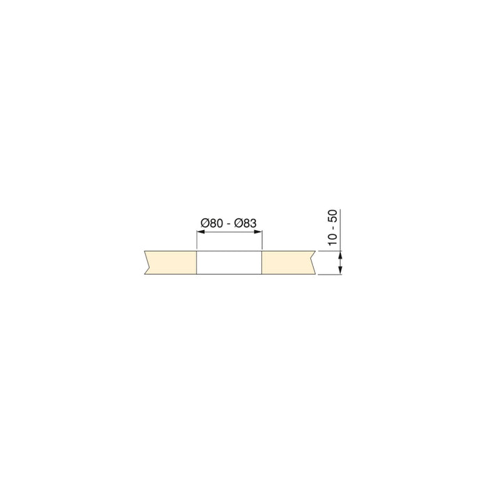 Multistecker Circle 80, Durchmesser 80mm, 1 x Schuko-Stecker, 1 x USB Typ A, 1 x USB Typ C, Kunststoff, Schwarz lackiert