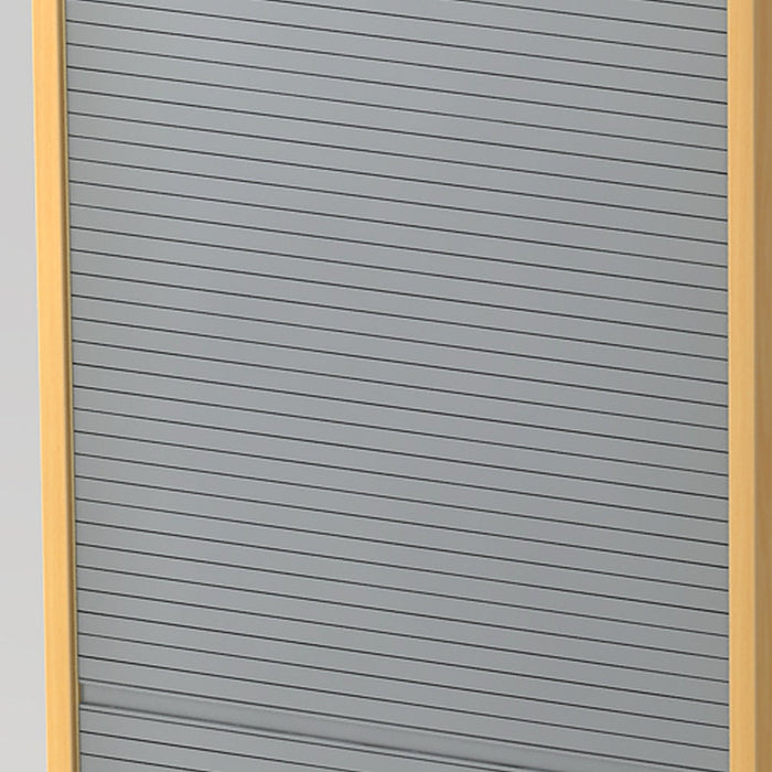 Hammerbacher | Rollladenschrank vert.50cm, 5OH SG Buche / Silber