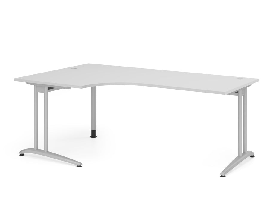 Hammerbacher | Winkeltisch C-Fuß 200x120cm 90° Grau