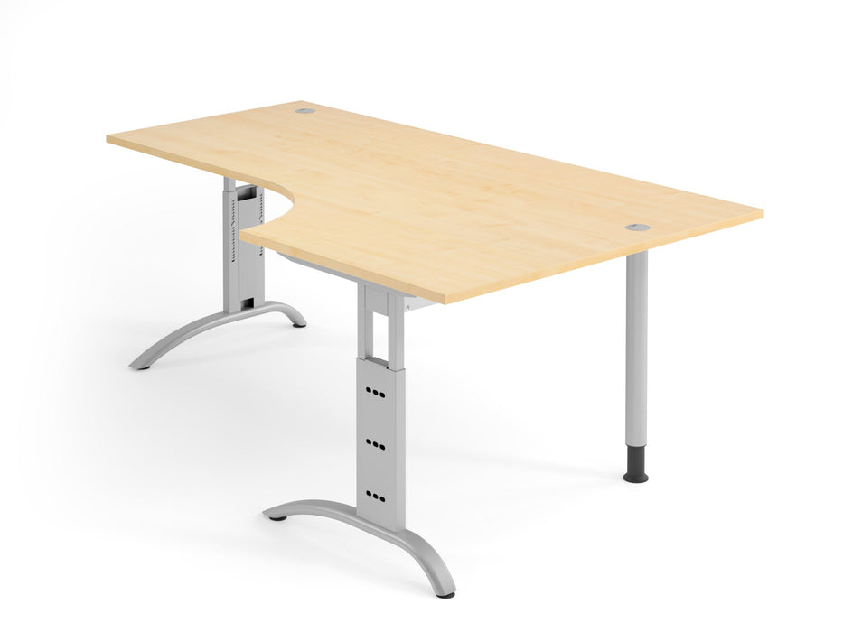 Hammerbacher | Winkeltisch C-Fuß 200x120cm 90° Ahorn