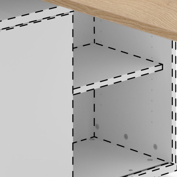 Hammerbacher | Anbauschreibtisch T-Fuß 180x80cm Eiche / S