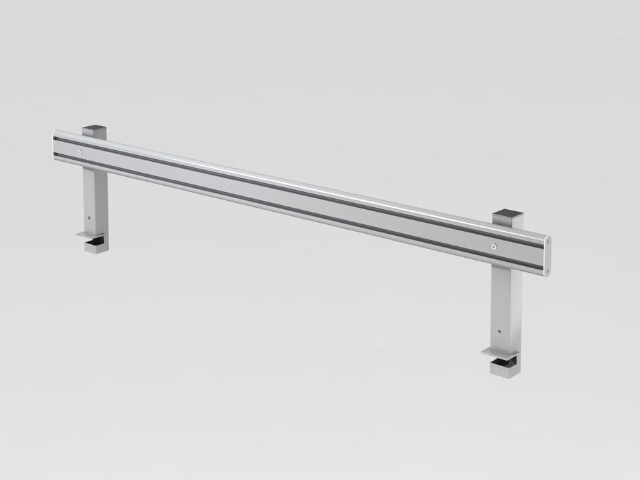 Hammerbacher | Orga-Schiene 180 cm, mit Halterung, Silber