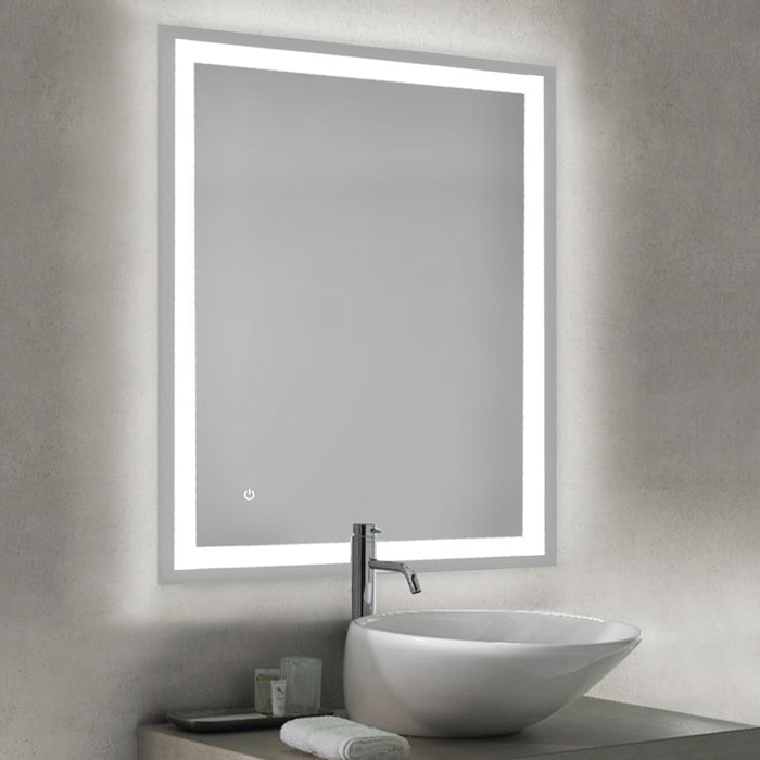 Badezimmerspiegel Heracles dekorative frontale LED-Beleuchtung, AC 230V 50Hz, 34W, Kunststoff Glas