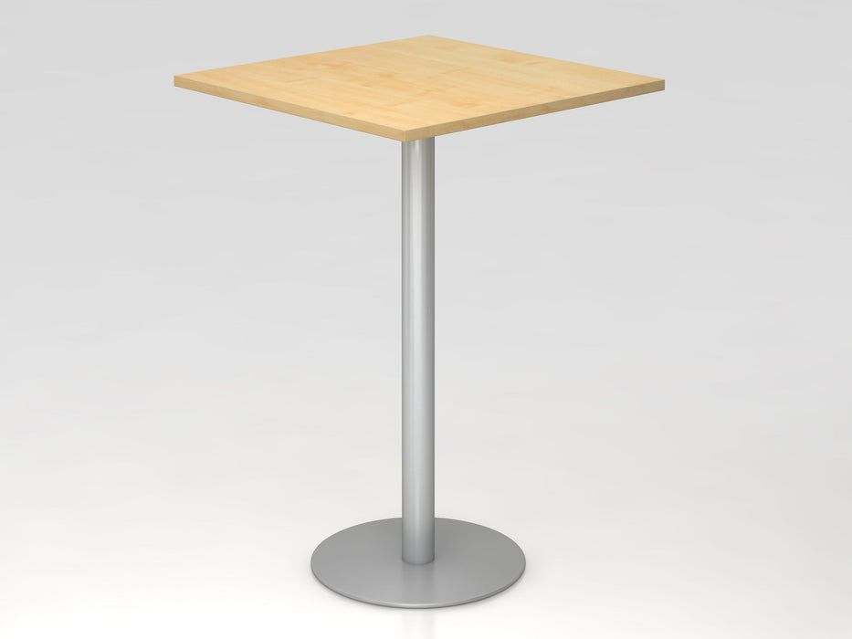 Hammerbacher | Stehtisch 80x80cm Ahorn / Silber