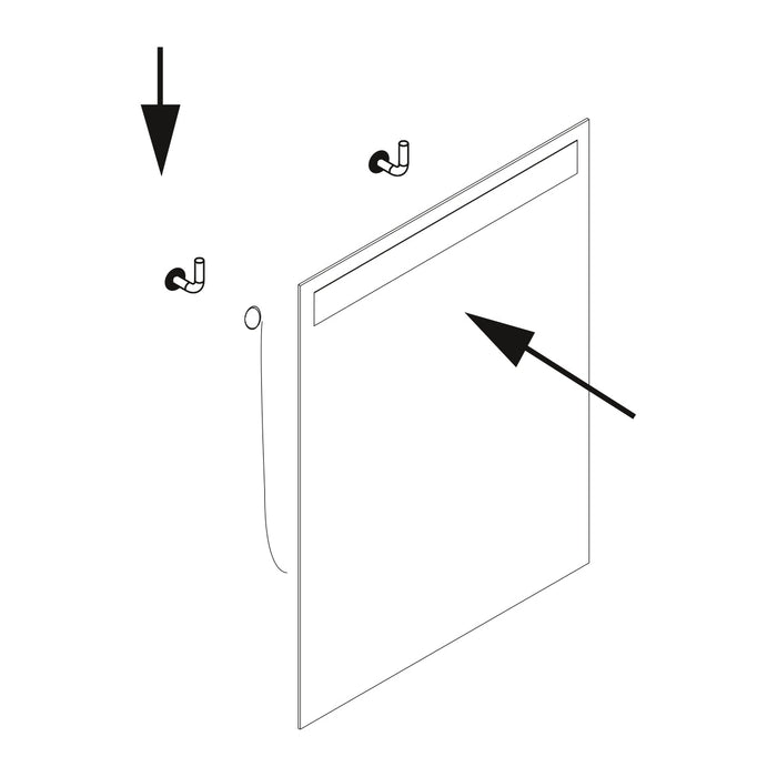 Badezimmerspiegel Pegasus LED-Frontbeleuchtung, rechteckig 600x700mm, AC 230V 50Hz, 6W, Aluminium Glas