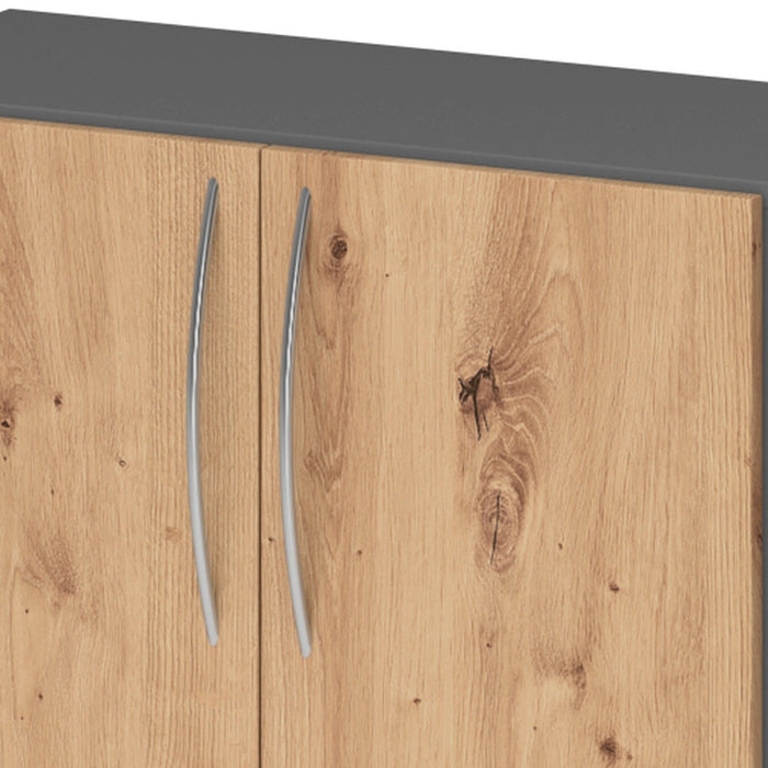 Hammerbacher | Schrank 3OH 34, 6cm tief BM Graphit / Asteiche