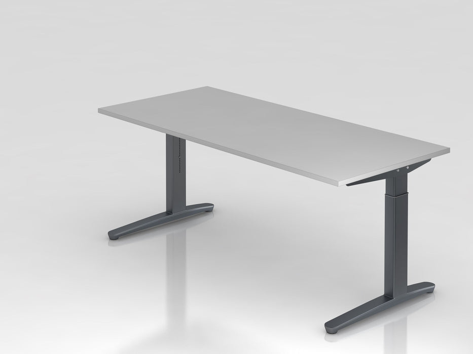 Hammerbacher | Schreibtisch C-Fuß 180x80cm Grau / Graphit